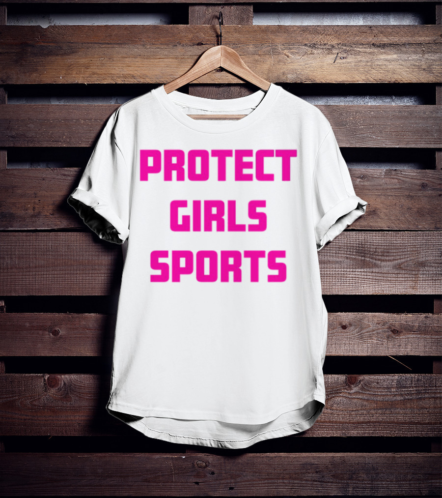 Protect Girls Sports Bold Pink Advocacy Design T-Shirt