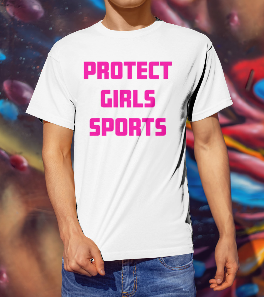 Protect Girls Sports Bold Pink Advocacy Design T-Shirt