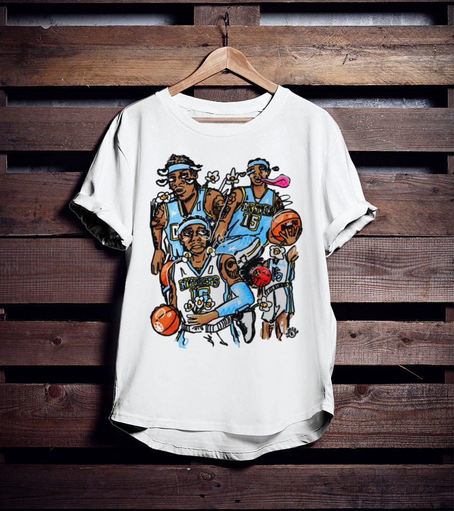Vxmeee Doodle Melo Nuggets 15 Denver Basketball T-Shirt