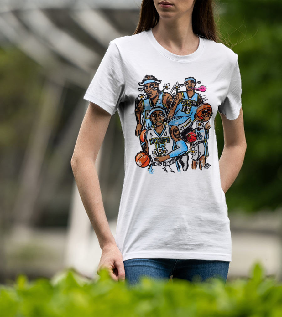 Vxmeee Doodle Melo Nuggets 15 Denver Basketball T-Shirt