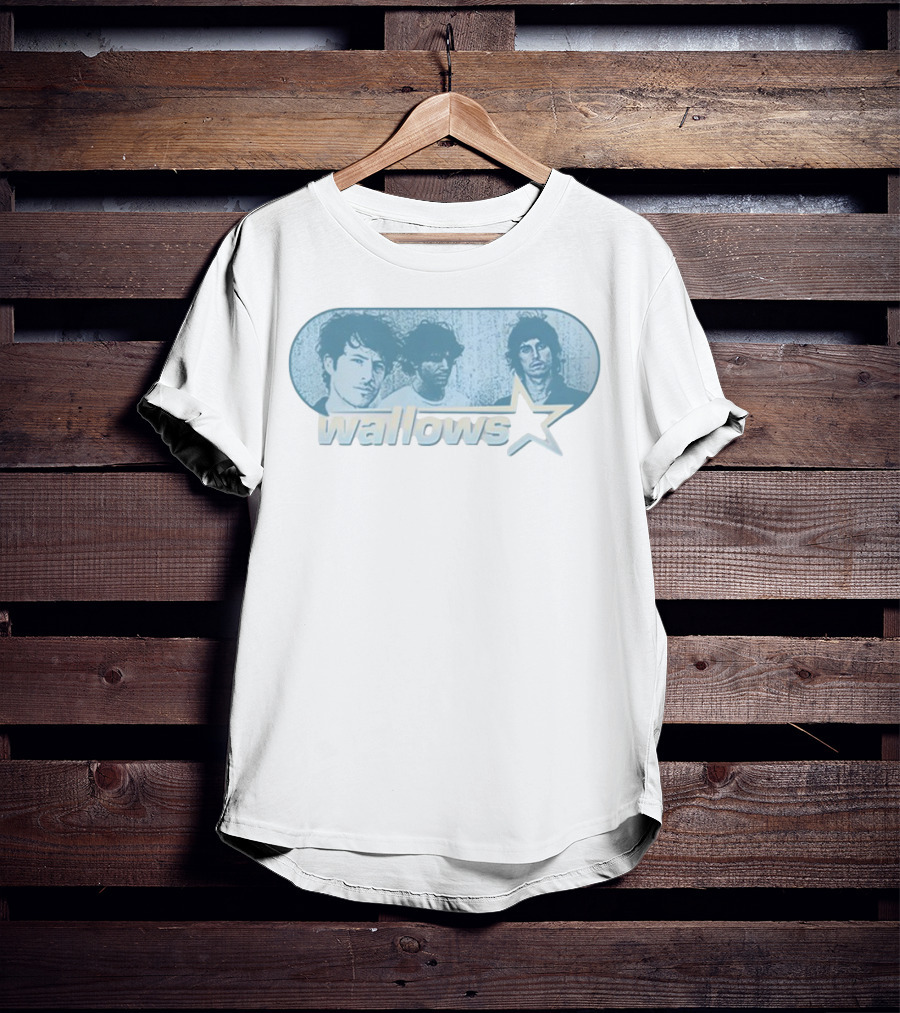Wallows Band Star Photo Blue Oval Design T-Shirt