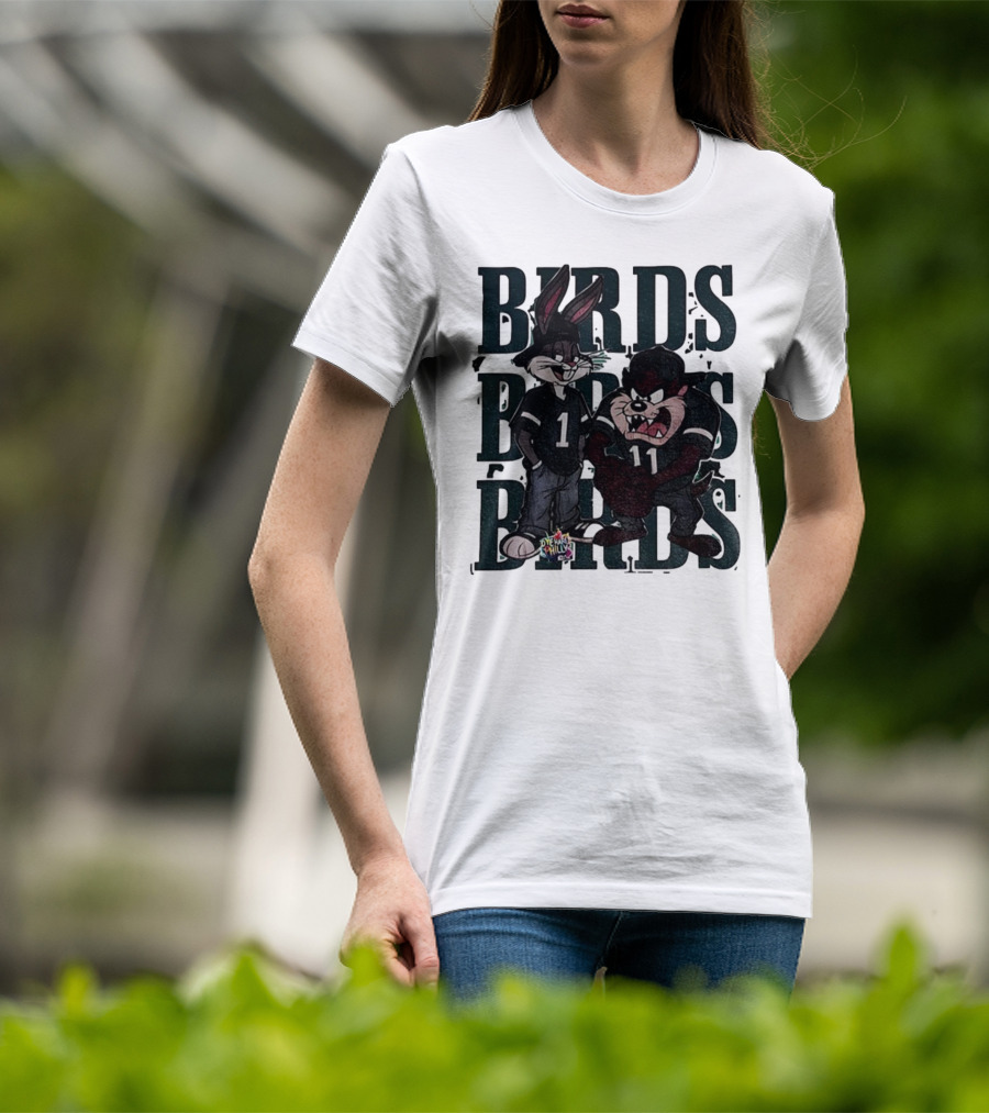 Bugs Taz Birds Dye Hard Philly Jalen Hurts A.J. Brown Philadelphia Eagles NFL T-Shirt