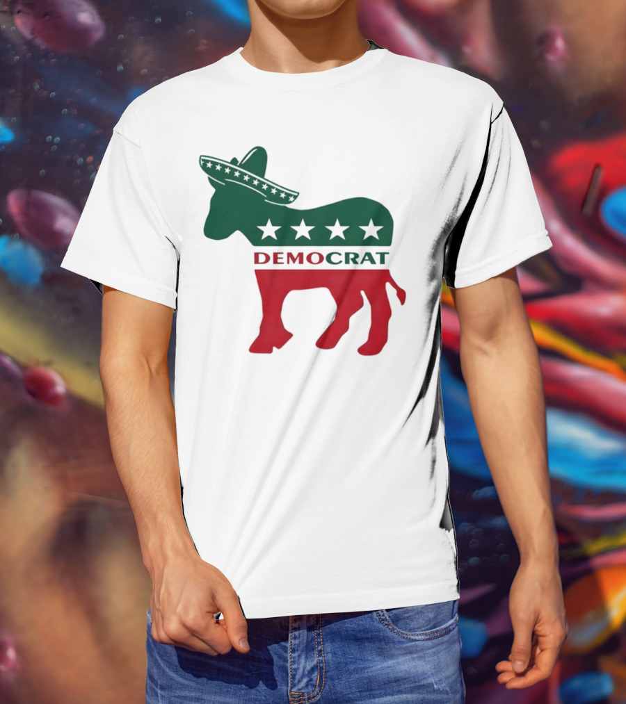 Democrat Donkey Sombrero Stars Cinco De Mayo Celebration T-Shirt