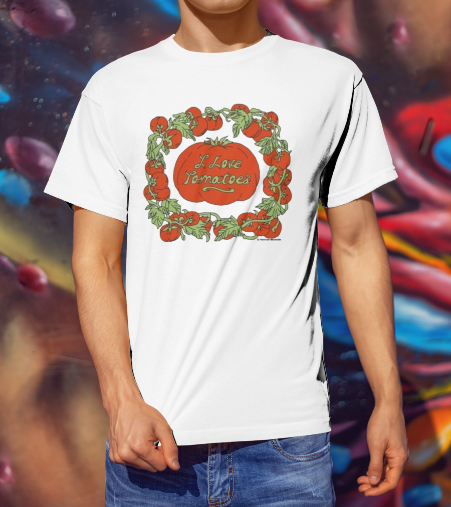 Hannah Michelle I Love Tomatoes Vine Wreath T-Shirt
