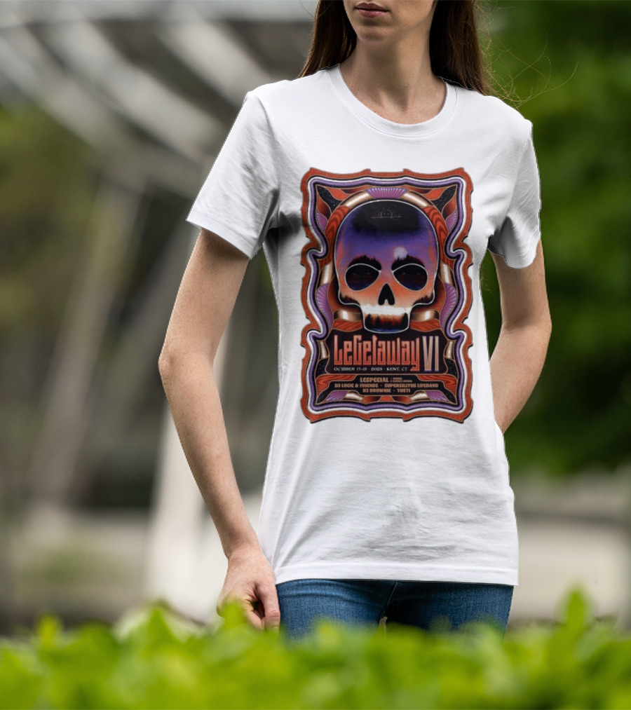 LeGetaway VI Lespecial October 17-19 2025 Kent CT Skull DJ Logic Supersillyus Lifeband T-Shirt