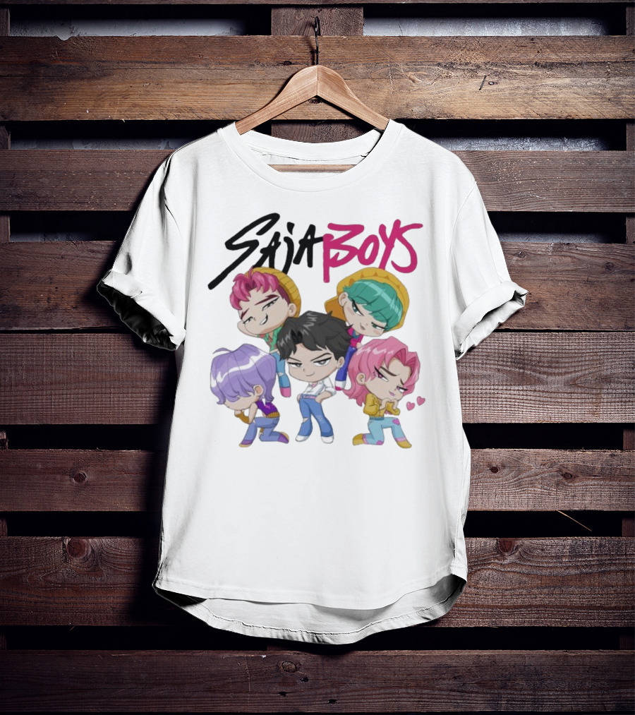 KPop Saja Boys Chibi Demon Hunters Characters T-Shirt