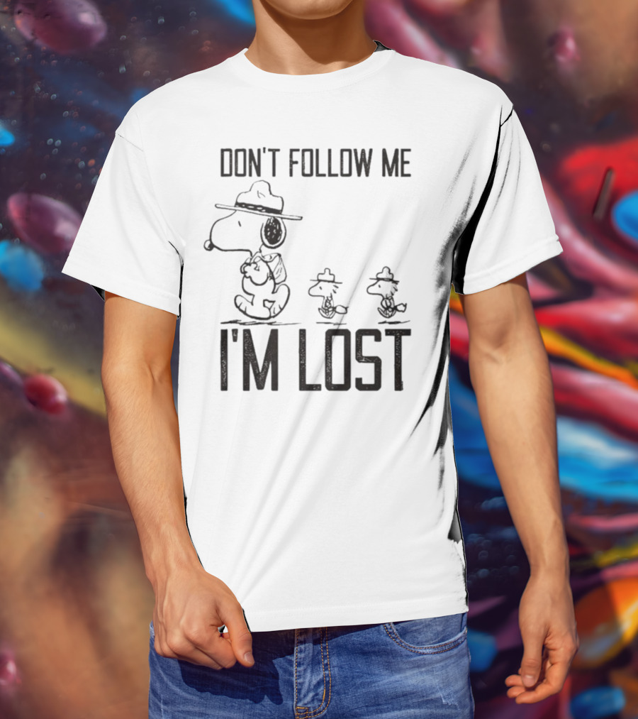 Snoopy Woodstock Peanuts Don’t Follow Me I’m Lost T-Shirt
