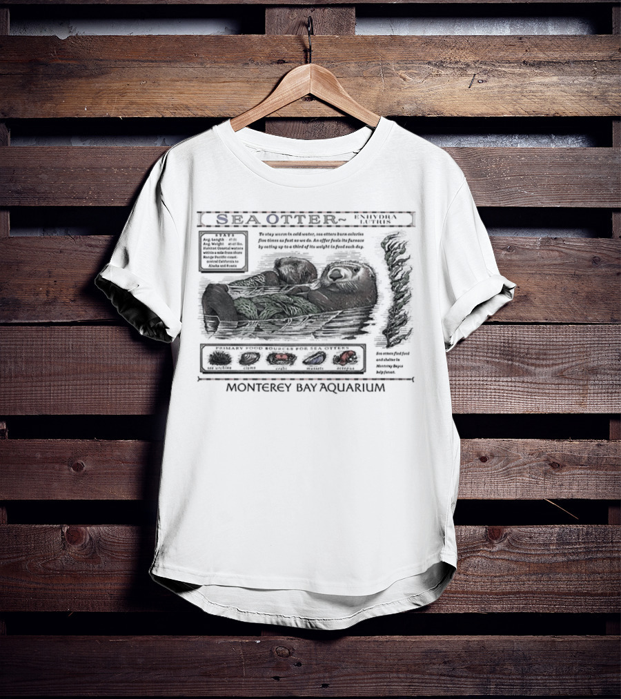 Sea Otter Taylor Facts Monterey Bay Aquarium T-Shirt