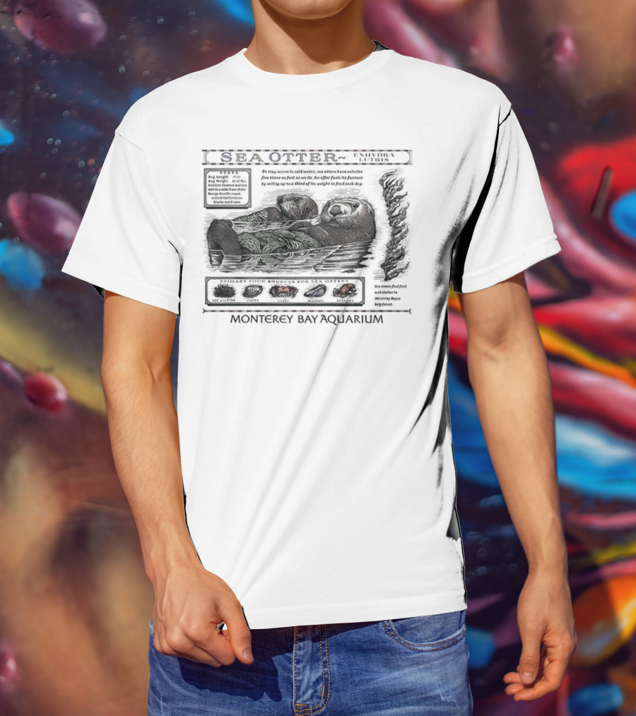 Sea Otter Taylor Facts Monterey Bay Aquarium T-Shirt