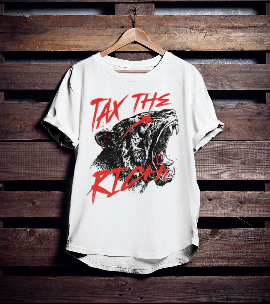 Tax The Rich Tiger Roar Anti Billionaire T-Shirt