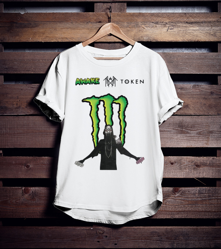 Awake Token Monster Energy Hooded Figure T-Shirt