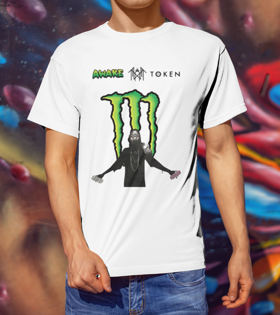 Awake Token Monster Energy Hooded Figure T-Shirt