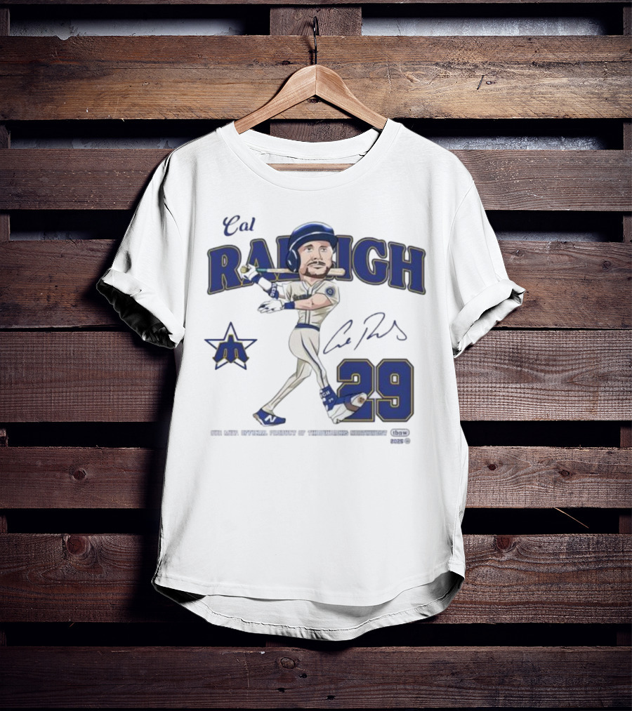 Cal Raleigh Seattle Mariners MVP Throwbacks Northwest Signature 2025 29 T-Shirt