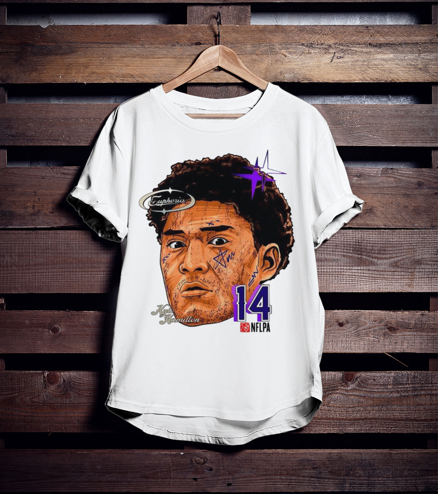 Kyle Hamilton Baltimore Ravens Euphoria Number 14 Ravens Star T-Shirt