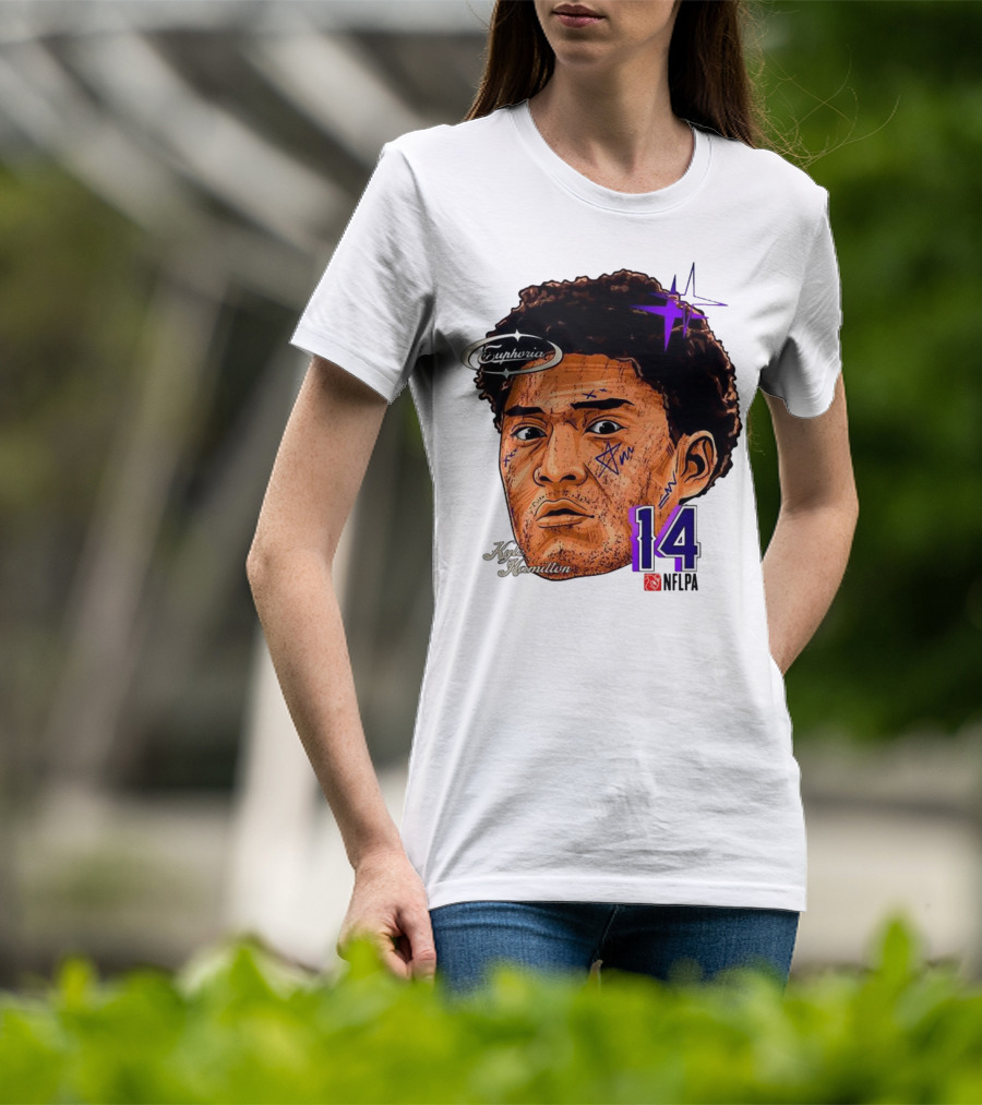 Kyle Hamilton Baltimore Ravens Euphoria Number 14 Ravens Star T-Shirt