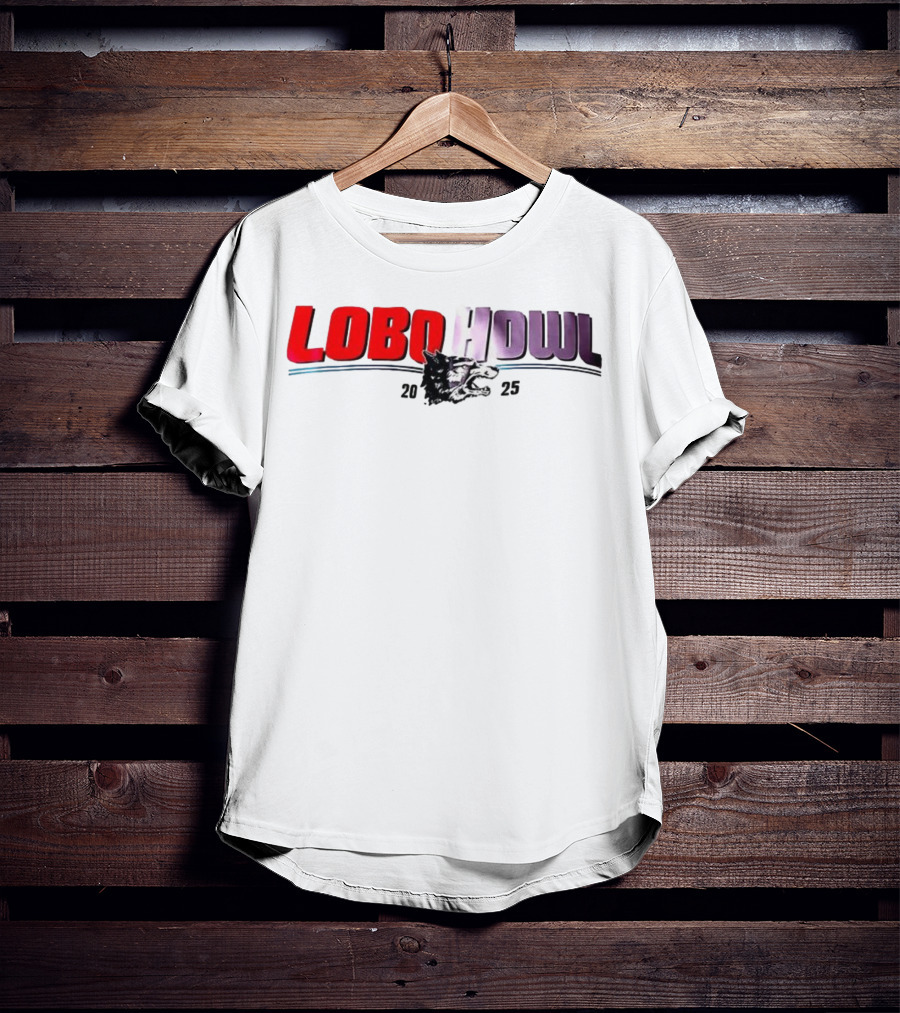 Lobo Howl 2025 Wolf Head Logo Red Purple T-Shirt