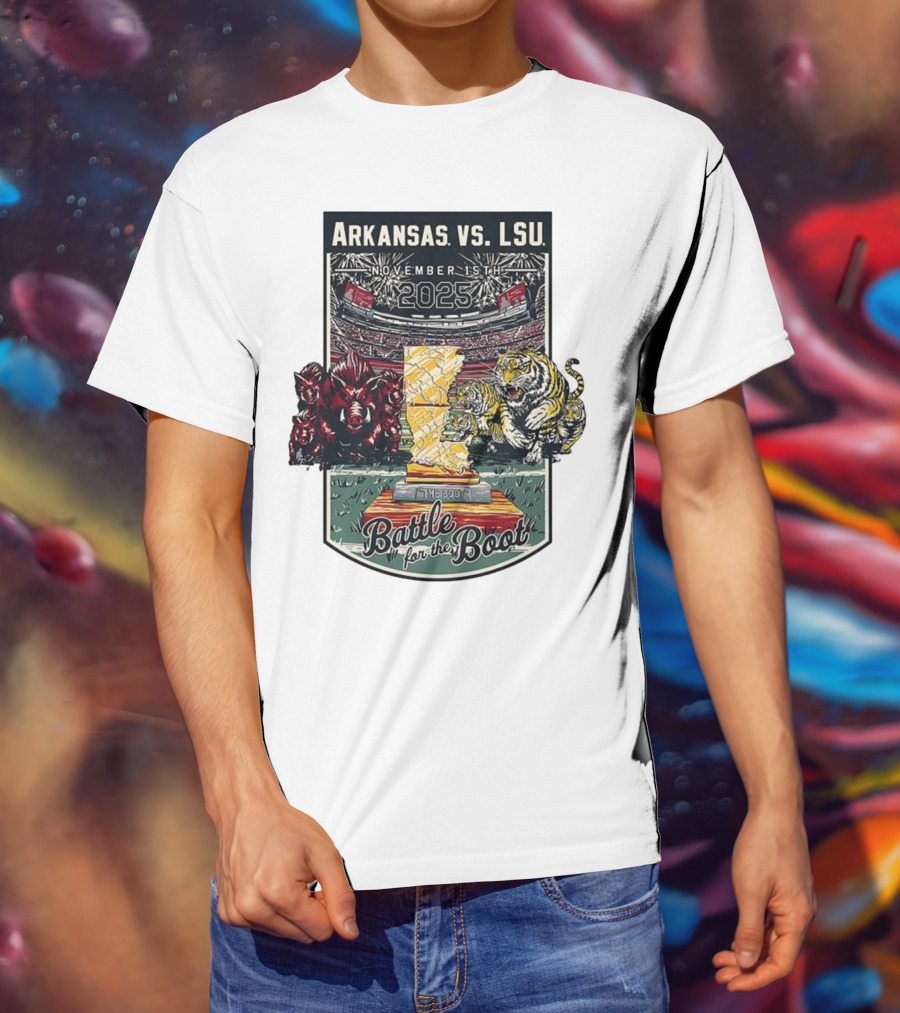 Arkansas Vs LSU November 15th 2025 Battle For The Boot T-Shirt