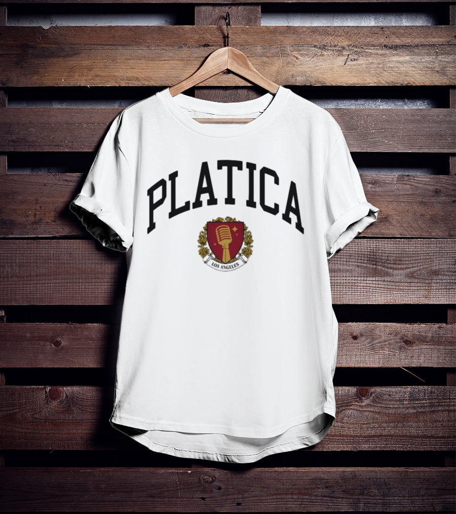 Platica Los Angeles Microphone Emblem T-Shirt