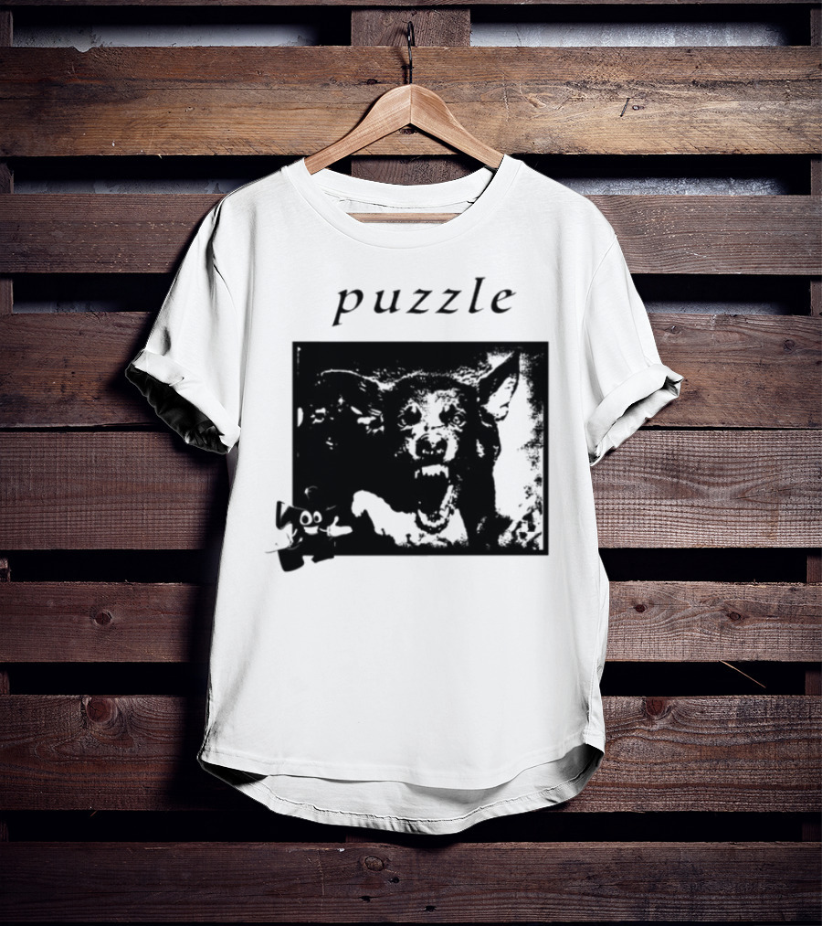 Puzzle Damage Dog With Missing Pieces T-Shirt