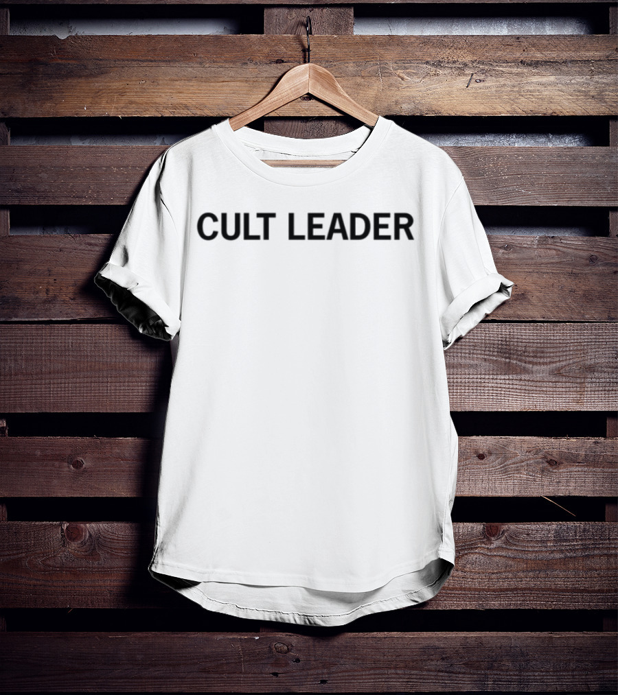 Cult Leader Distressed Style Text T-Shirt