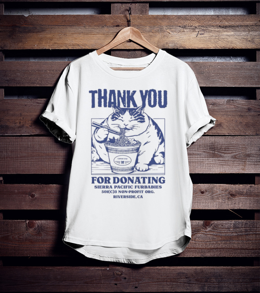 Thank You For Donating Santa Cruz Mountain Brewery Californians For Ferrets Monterey Bay California T-Shirt