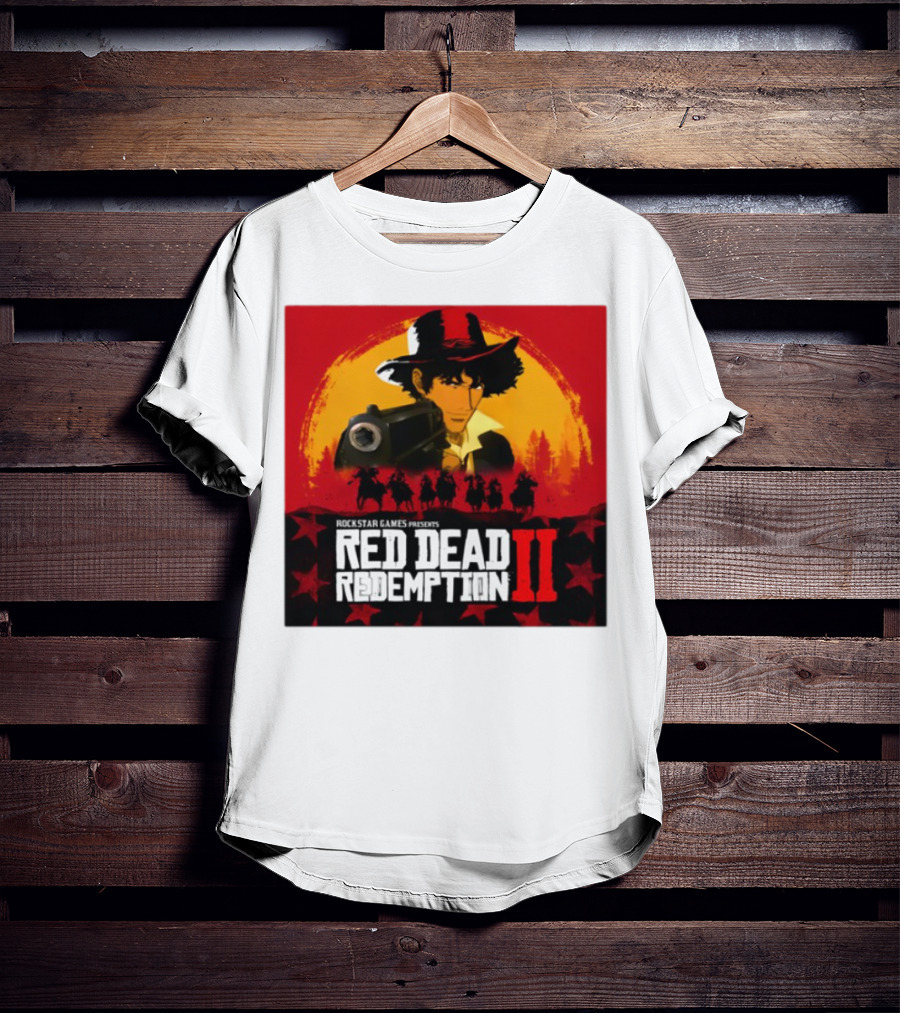 Rockstar Games Red Dead Redemption II Goofyahhtees Spike Rd2 Cowboy Gunman T-Shirt