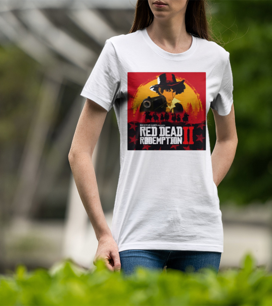 Rockstar Games Red Dead Redemption II Goofyahhtees Spike Rd2 Cowboy Gunman T-Shirt