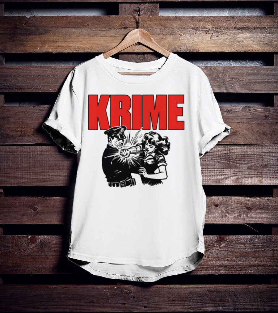 Krime ACAB Red Bold Text T-Shirt