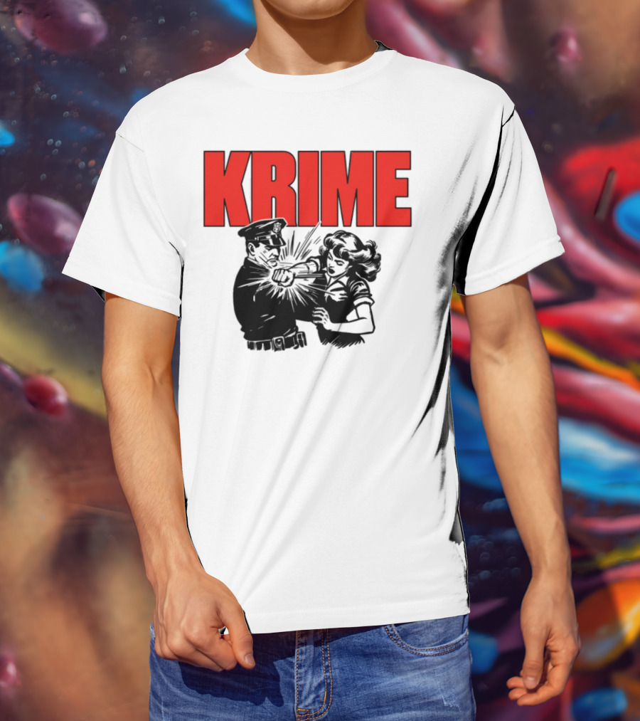 Krime ACAB Red Bold Text T-Shirt