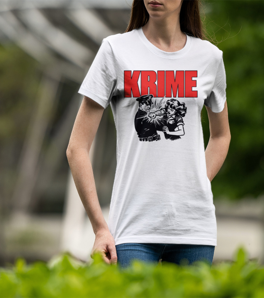 Krime ACAB Red Bold Text T-Shirt
