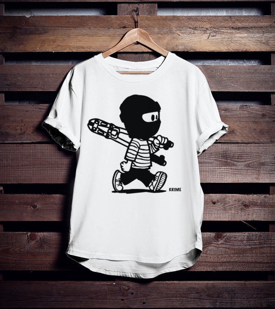 Krime_1 Calvin Streetwear Retro Car Graphic Style T-Shirt
