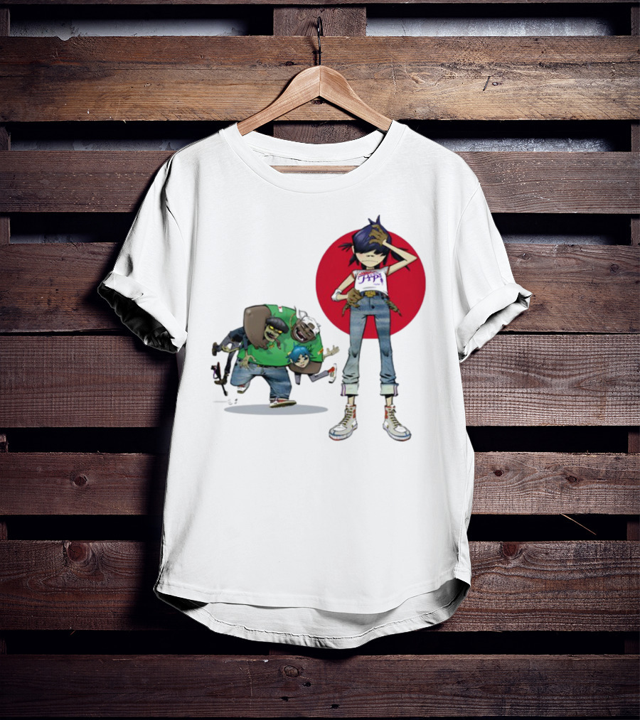 Gorillaz Limited Edition Invisible Sun Characters And Style T-Shirt