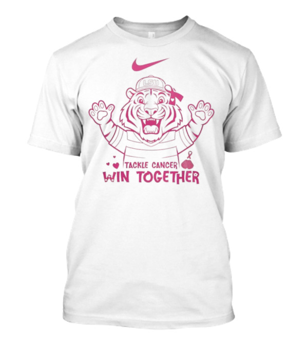 Nike LSU Tigers Breast Cancer Awareness Tackle Cancer Win Together Pink October T-Shirt