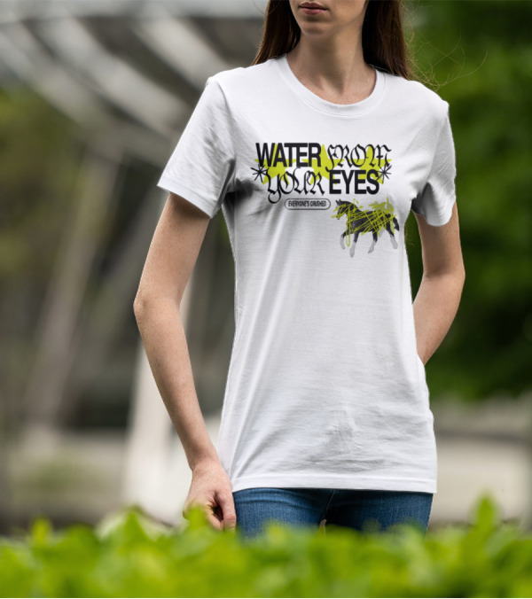 Water From Your Eyes Everyone's Crushed Abstract Yellow Scribble Horse T-Shirt