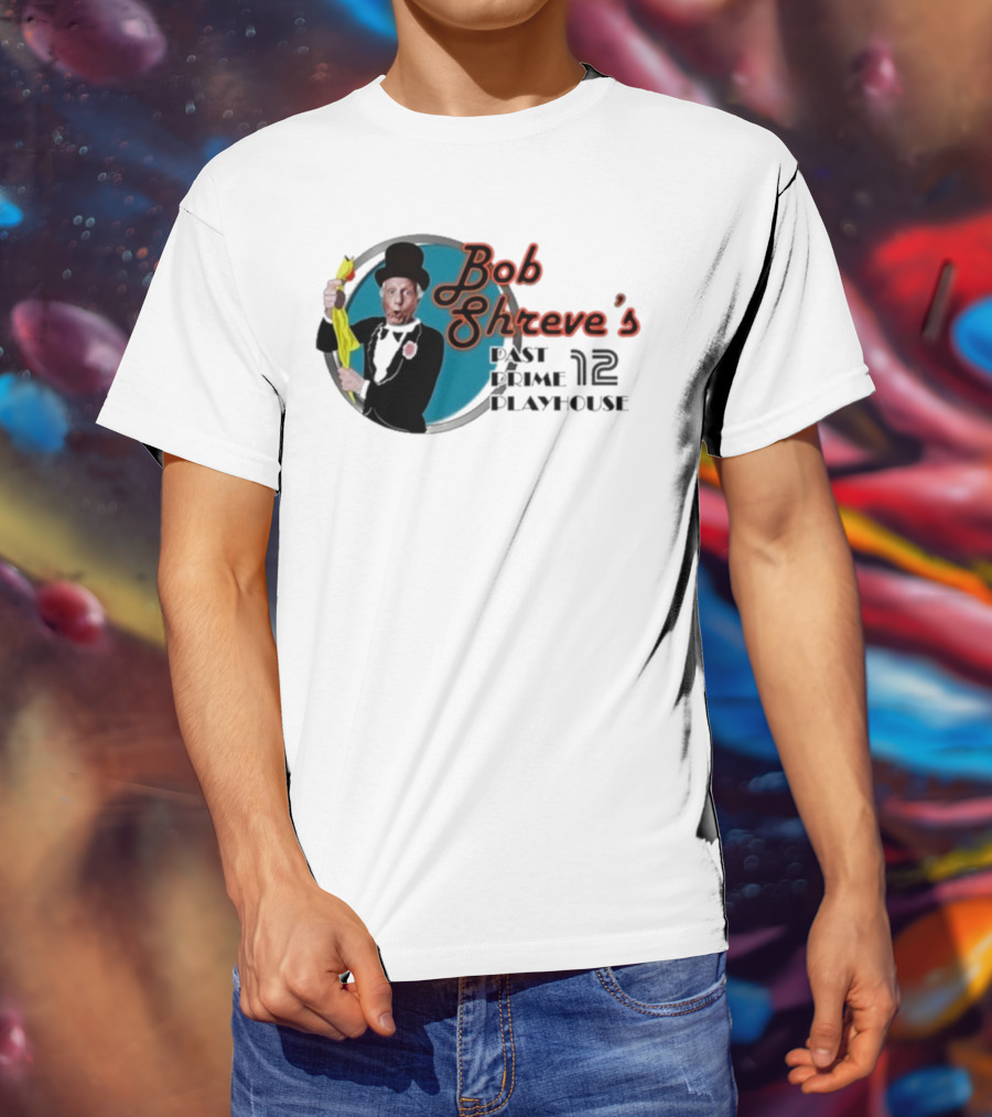 Bob Shreve’s Past Prime Playhouse Vintage TV Show Nostalgia T-Shirt