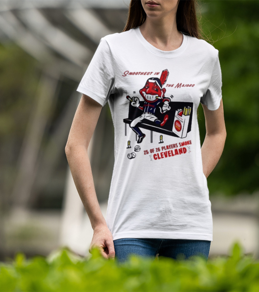 Cleveland Guardians Smoothest In The Majors 25 Of 26 Players Smoke T-Shirt