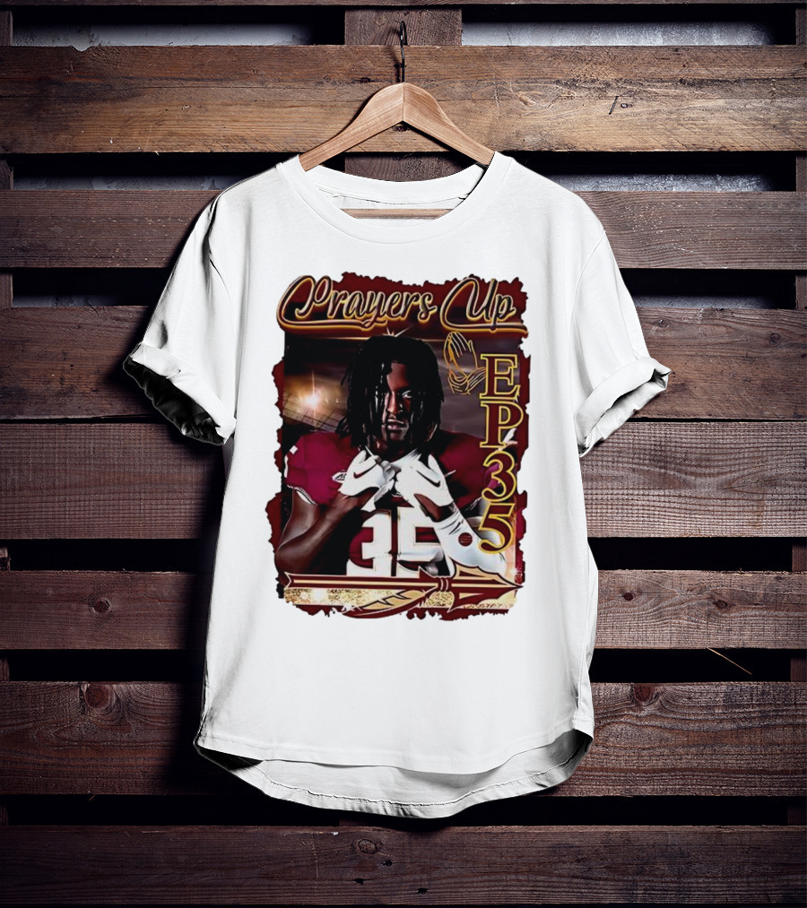 Ethan Pritchard EP35 Prayers Up Football 35 T-Shirt