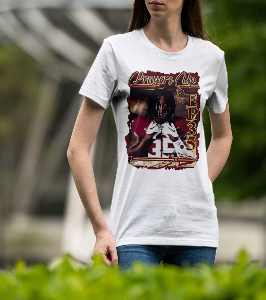 Ethan Pritchard EP35 Prayers Up Football 35 T-Shirt