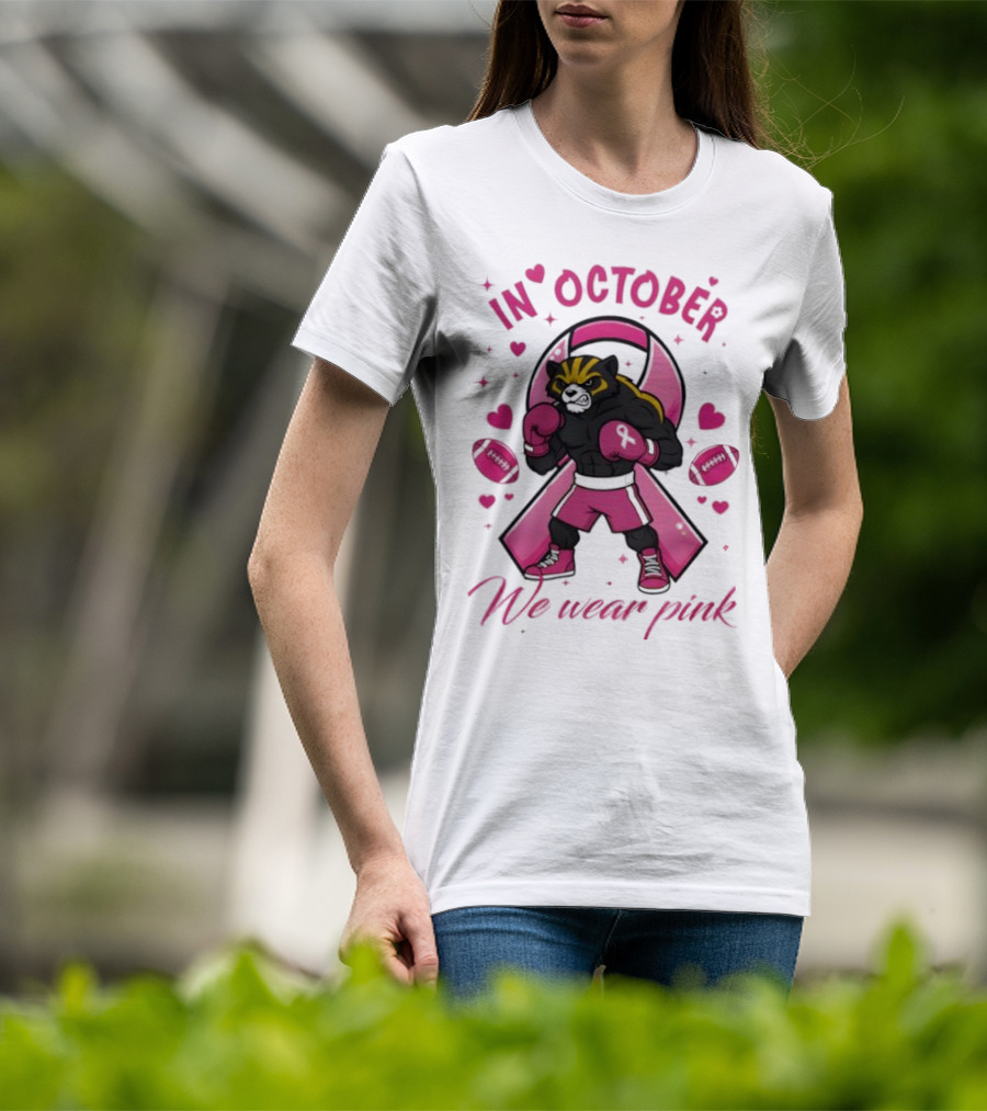 Michigan Wolverines Tackle Cancer Pink October Wear Pink Boxing Theme T-Shirt