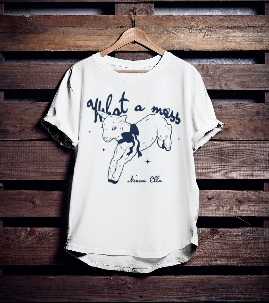 What A Mess Nieve Ella Lamb Drawing T-Shirt