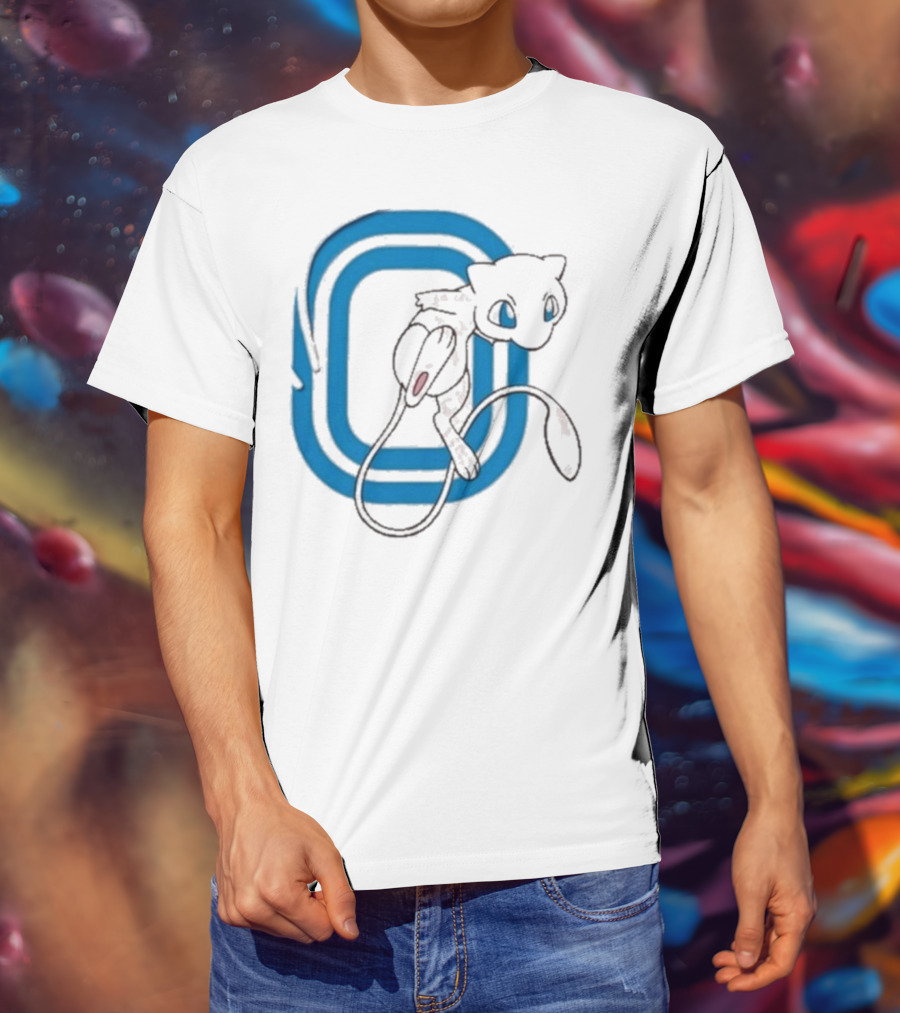 Overtime Pokémon Mew Blue Iconic Character Design T-Shirt