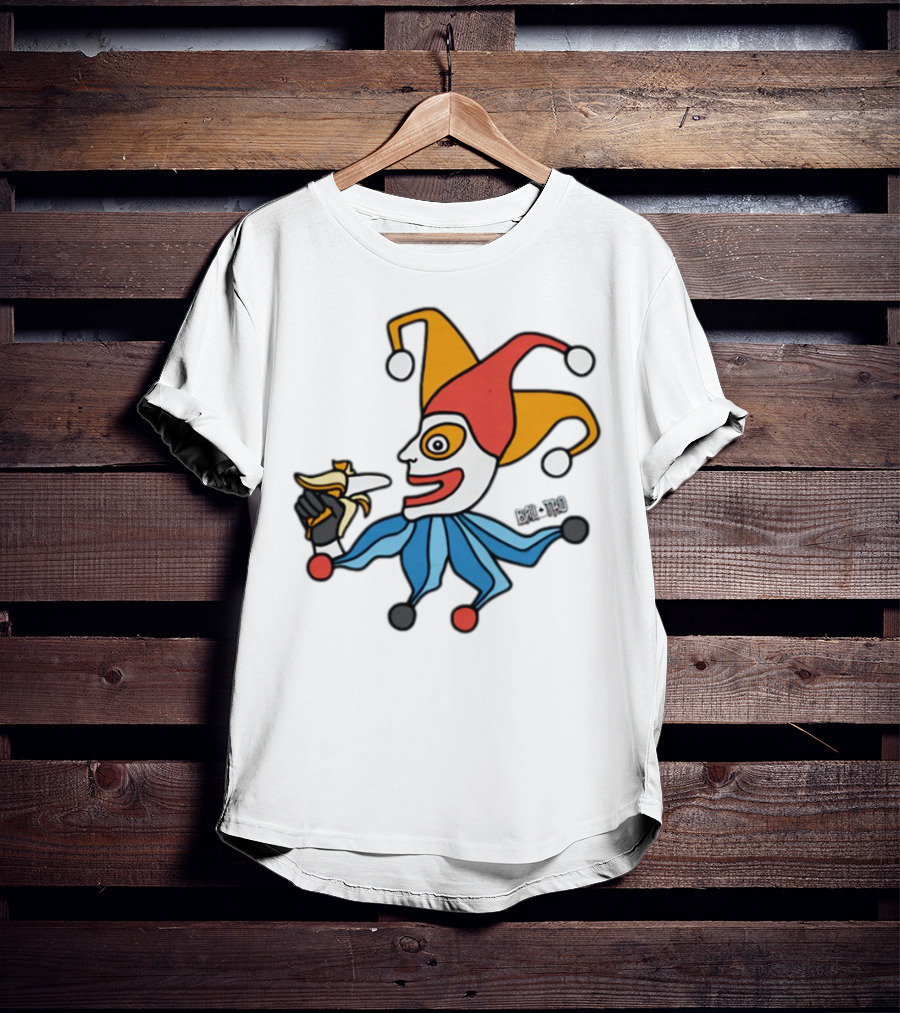 April Fools Jester With Banana Comic T-Shirt