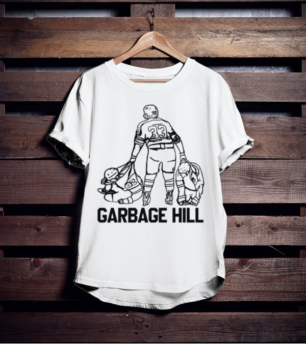 Garbage Hill Hockey Player With Stick And Bag T-Shirt