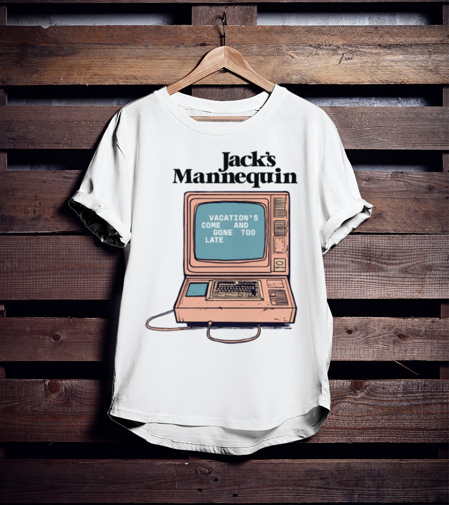 Jack's Mannequin Vacation Retro Computer Aesthetic T-Shirt
