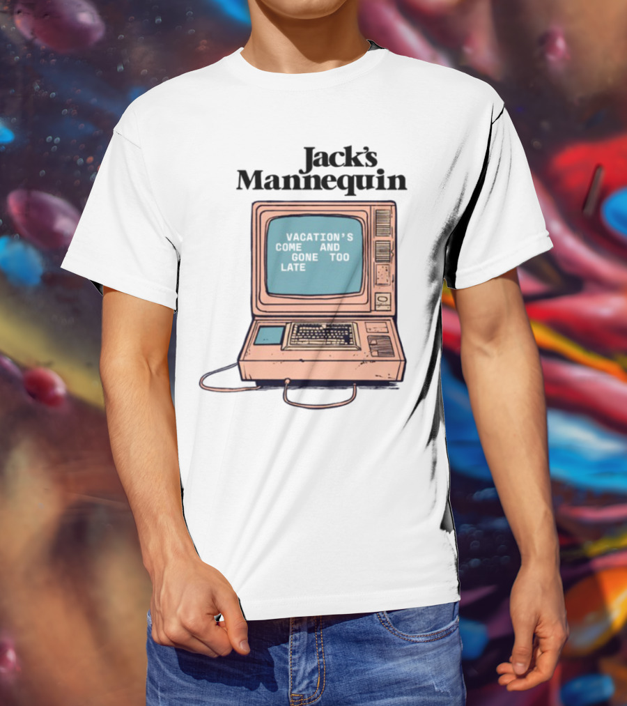 Jack's Mannequin Vacation Retro Computer Aesthetic T-Shirt