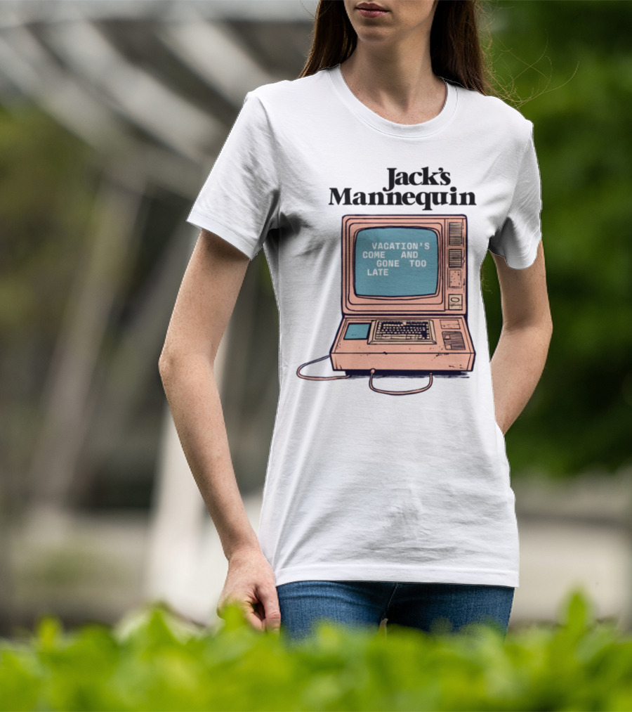 Jack's Mannequin Vacation Retro Computer Aesthetic T-Shirt