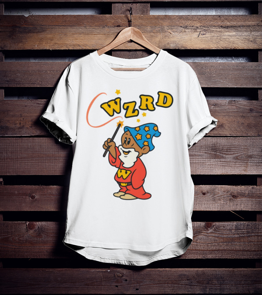 Kid Cudi WZRD Cartoon Wizard Wand Stars T-Shirt