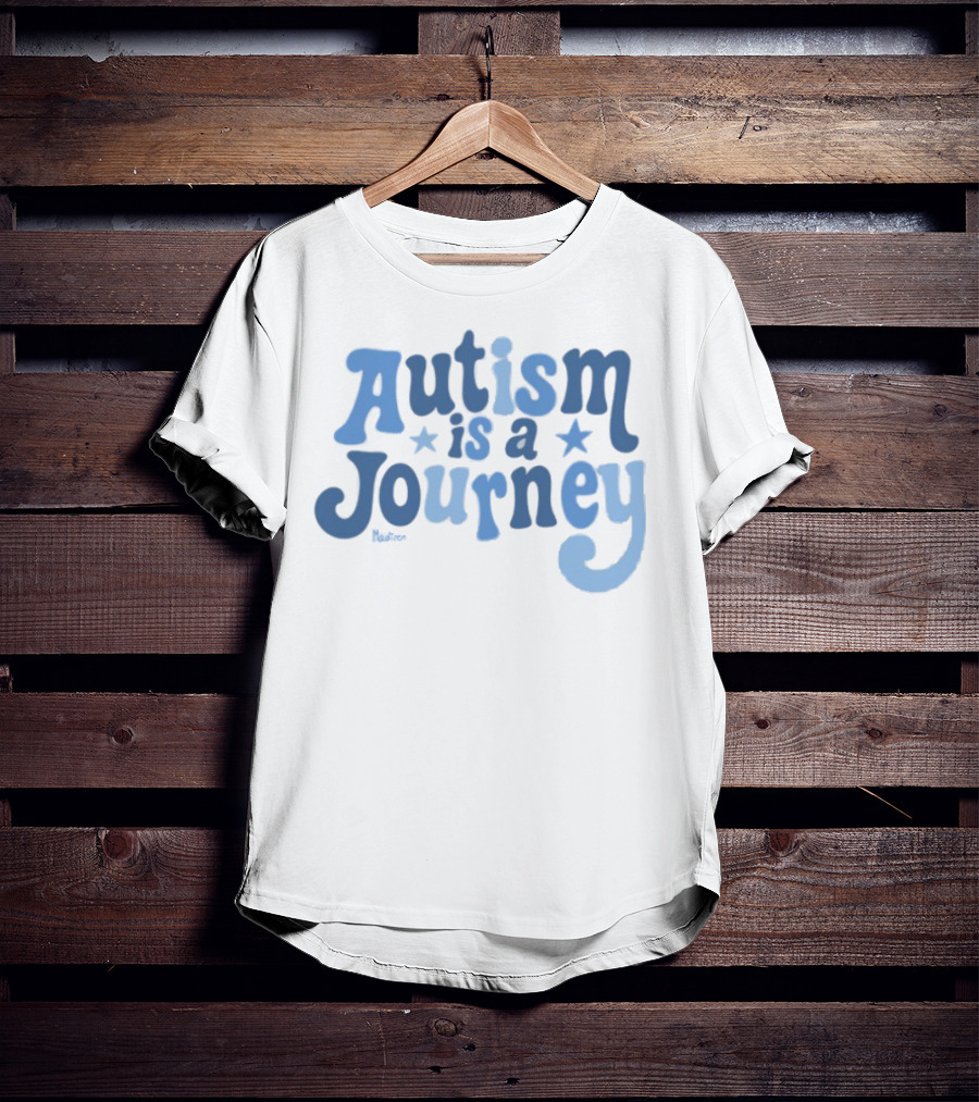 Madison Marilla Autism Is A Journey Stars Text T-Shirt