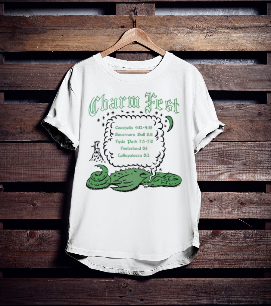 Charm Fest Coachella Governors Ball Hyde Park Primavera Hellapaloosa 2025 T-Shirt