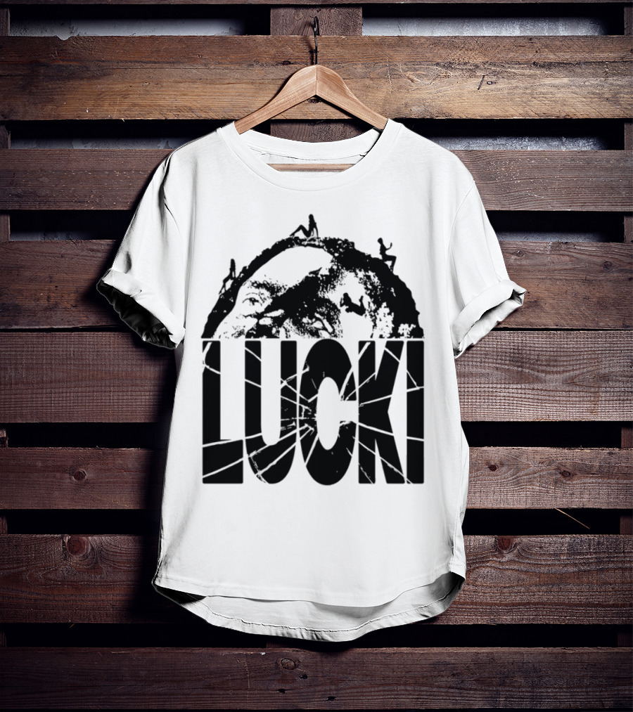 Lucki Vault White Lucki Text And Stars T-Shirt
